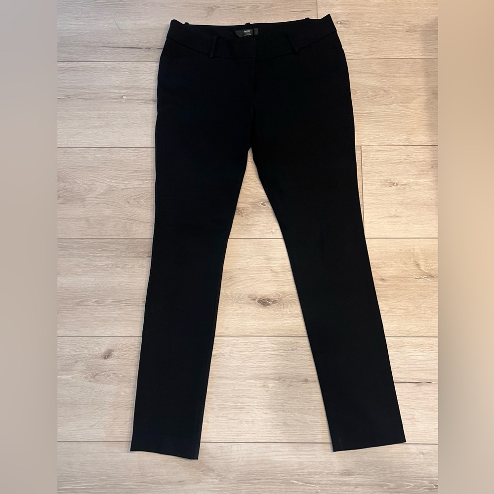 Mossimo Black Skinny Straight Dress Pants Women’s 10 | Classic Mid Rise Stretch